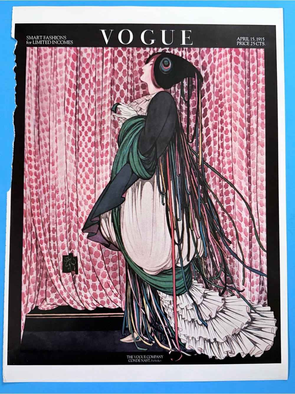 Vintage 1975 Vogue Poster Book Helen Dryden April 15 1915 Fashion Print